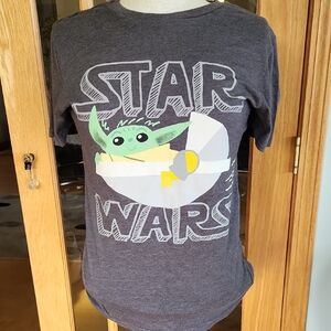 Star Wars Gray Tee with Green and Yellow Design